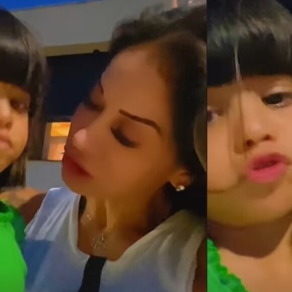 No INstagram, Maíra Cardi mostrou que Sophia não queria ir para o pai sem ela