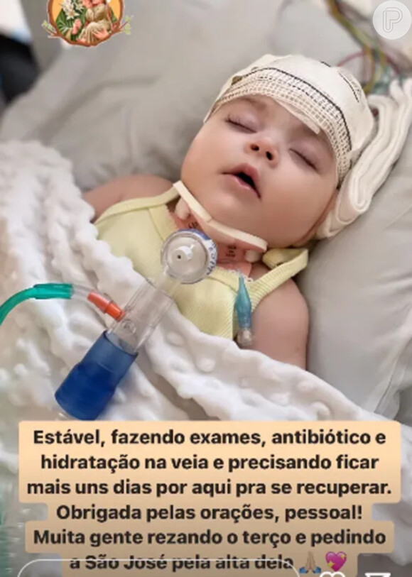 Letícia Cazarré tem usado as redes sociais para atualizar o estado de saúde da filha