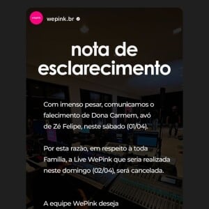 Virgínia Fonseca publicou o cancelamento de sua live