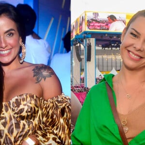Fernanda Souza e Carol Peixinho deram aula de maturidade em show de Thiaguinho