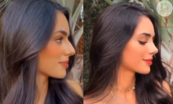 Antes e depois de Bruna Biancardi: rinoplastia garantiu um novo perfil para a influenciadora