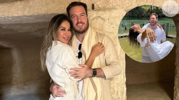 Maíra Cardi ficou noiva de Thiago Nigro durante viagem a Israel