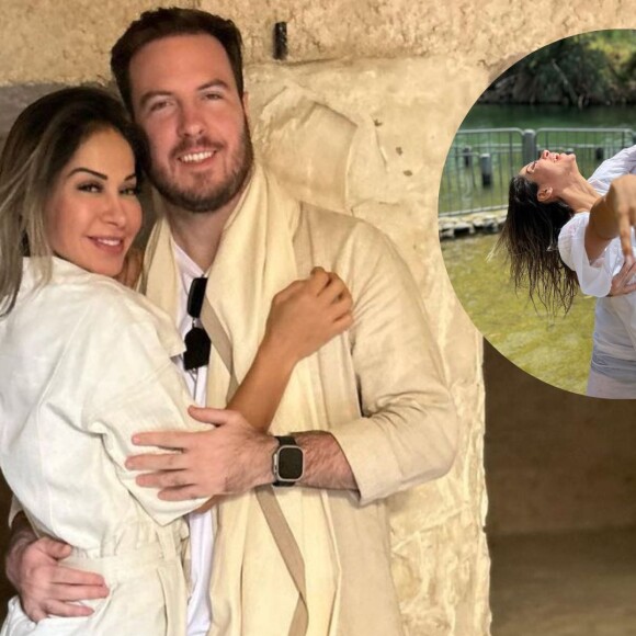 Maíra Cardi ficou noiva de Thiago Nigro durante viagem a Israel