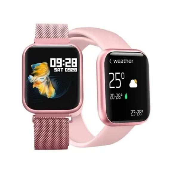 Relógio smartwatch bluetooth + pulseira extra, T80