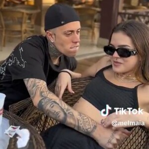 Mel Maia e MC Daniel aparecem em clima de romance no vídeo publicado pela atriz