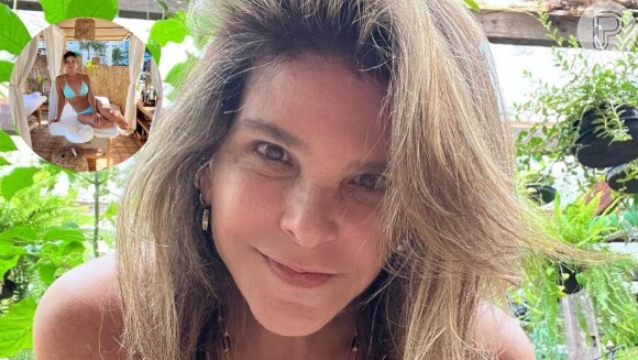 Cristiana Oliveira exibiu beleza natural ao posar de biquíni