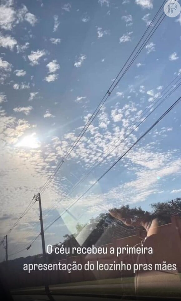 Fãs viram um 'sinal de Marília Mendonça' no céu (um coração entre nuvens) na foto de dona Ruth