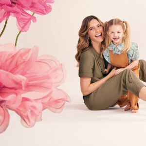 Fernanda Lima e a filha, Maria Manoela, são as estrelas da campanha de Dia das Mães da marca de calçados Usaflex