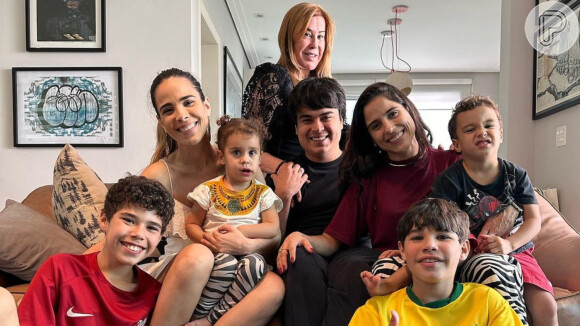 Zilu Godoi passou o Dia das Mães com filhos e netos no Brasil