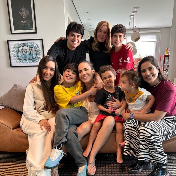 Zilu Godoi mostrou um registro do momento em família