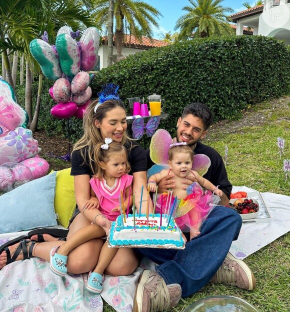 Virgínia Fonseca e Zé Felipe festejaram o mesversário de Maria Flor em Miami