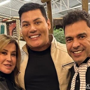 Aniversário de João Francisco ainda rendeu uma foto entre Zezé di Camargo e Zilu.