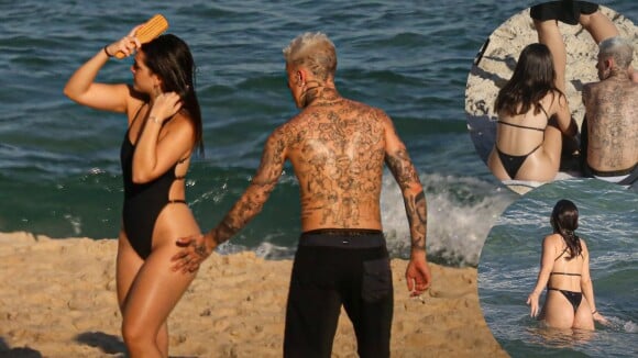 Mel Maia ganha tapinha no bumbum de MC Daniel em dia na praia dias após fim do namoro com funkeiro