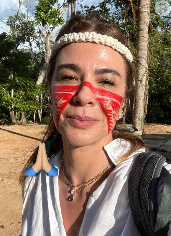 Luciana Gimenez posta foto após participar de ritual indígena no Amazonas