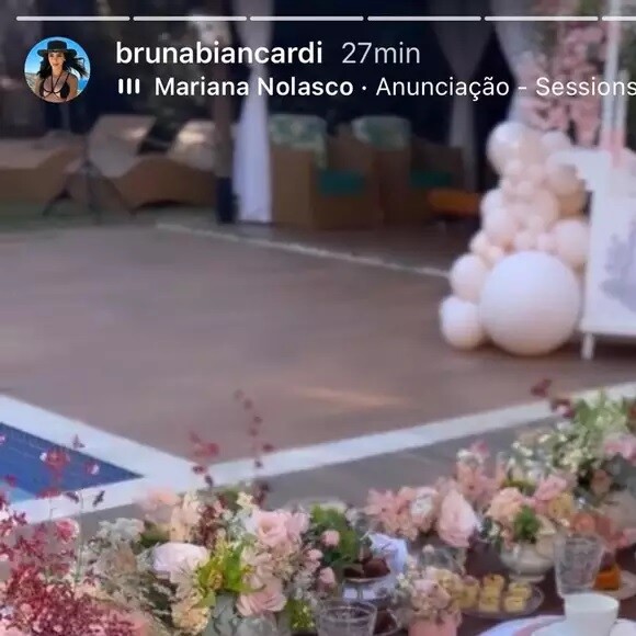 Bruna Biancardi realizou o chá de bebê de Mavie no fim de semana