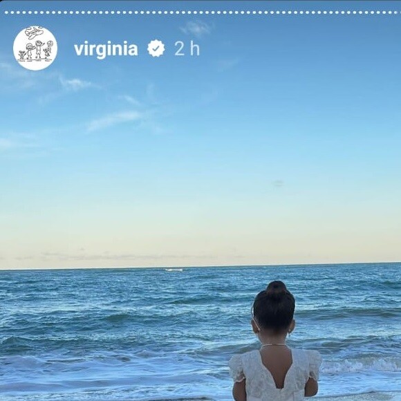 Após a cerimônia, Virgínia ainda mostrou como Maria Alice estava encantada com o casamento da família acontecendo na praia.