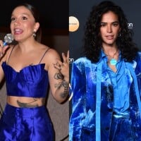 'Besouro Azul': Priscilla Alcantara, Manu Gavassi e mais famosos aderem a looks azuis na première do filme de Bruna Marquezine