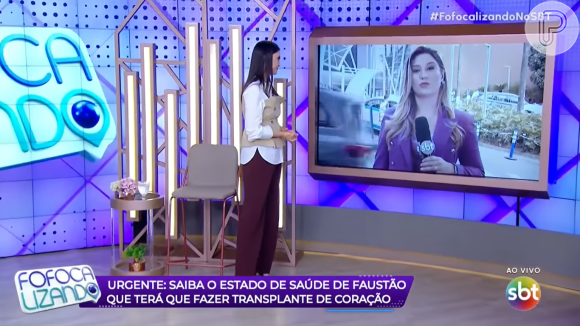 Chris Flores combinou seu look com a camisa branca, o corset bege e uma calça larga vinho