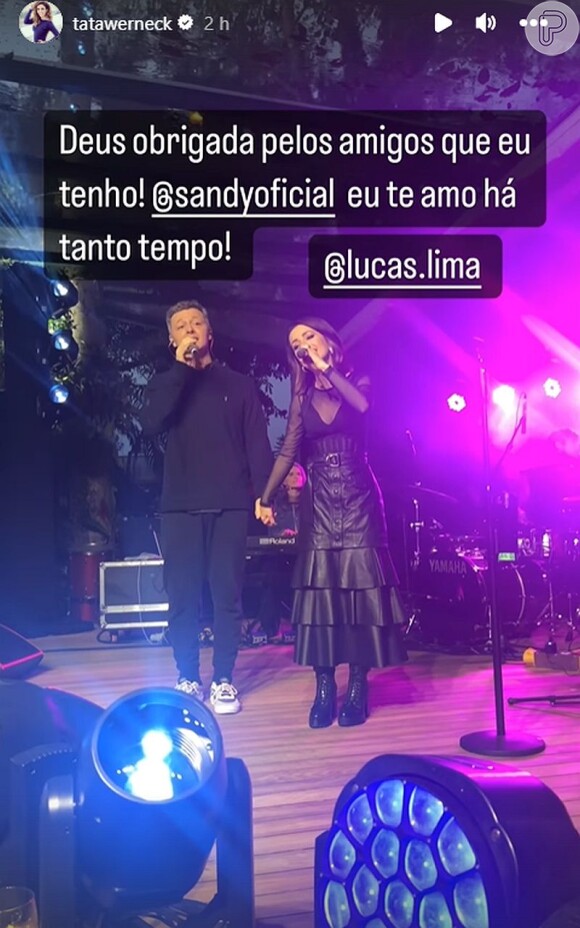 Sandy cantou também ao lado do marido, Lucas Lima