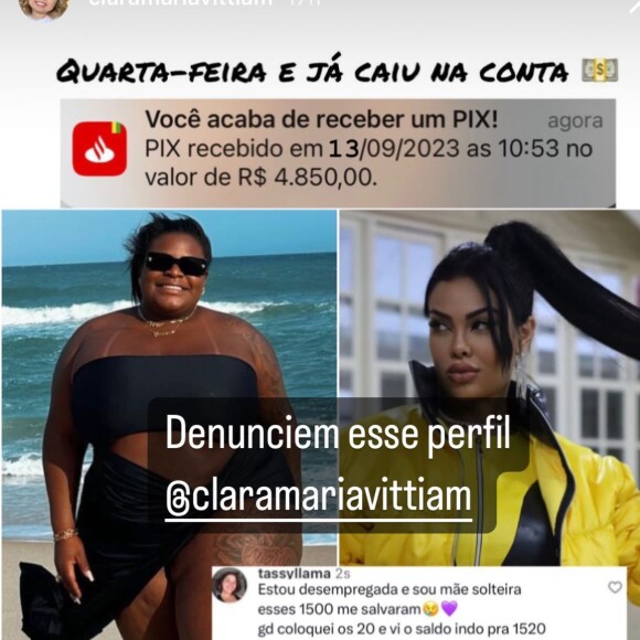 Tatá Werneck denunciou perfil fake para a filha, Clara Maria, de 3 anos: 'Começando a divulgar aqueles joguinhos no perfil. Com a foto da minha filha. Eu queria avisar que Cacá não tem perfil oficial. Se vocês continuarem a divulgar esses joguinhos, eu vou processar vocês'