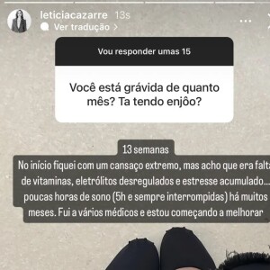 Letícia Cazarré teve problemas devido ao estresse