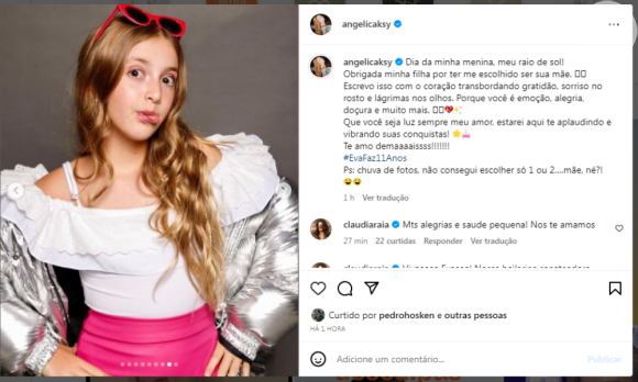 Filha de Angelica e Luciano Huck mostrou muita intimidade com as câmeras em ensaio fotográfico