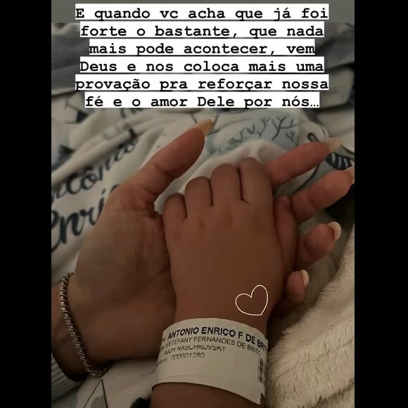 Sthefany Brito revelou que o filho de 2 anos está no hospital desde domingo 24 de setembro de 2023