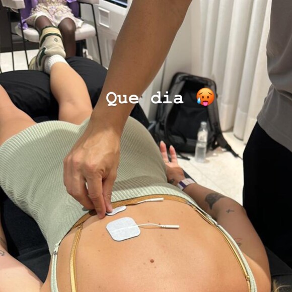 Giovanna Ewbank teve um crise de coluna e recorreu a um quiroprata