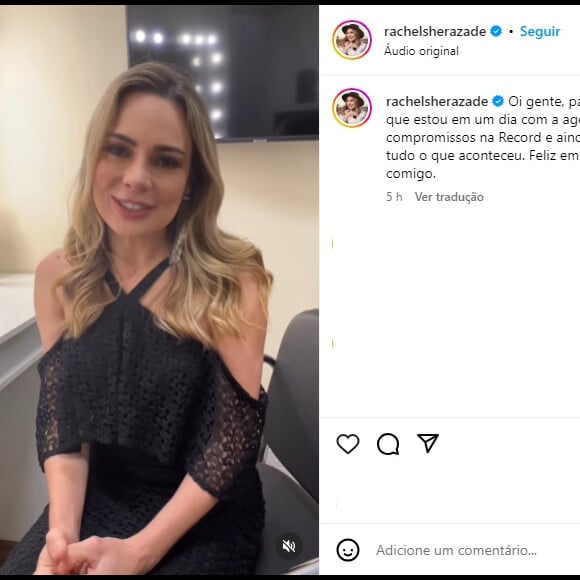 Rachel Sheherazade tem usado as redes sociais para se pronunciar sobre expulsão de A Fazenda