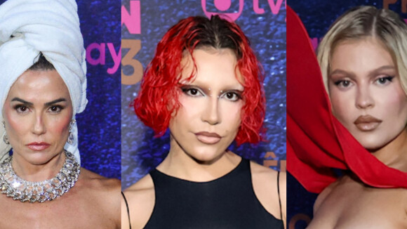 Deborah Secco de toalha, Priscilla em look ousado e vermelho em alta: 46 fotos das apostas dos famosos no Prêmio Multishow 2023
