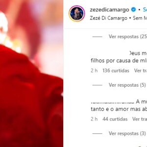 Zezé Di Camargo tem sido criticado nas redes sociais