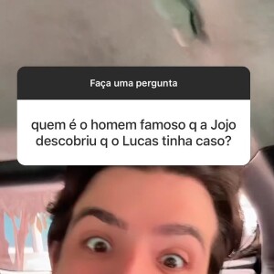 Matheus Baldi, após ser perguntado sobre que famoso seria o amante de Lucas Souza, respondeu: 'Hoje eu acordei com uma disposição, com um vigor impressionante'