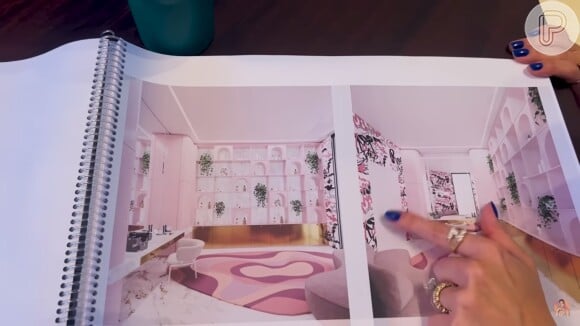 Nova casa extravagante de Virgínia Fonseca teve detalhes exibidos do croqui pela influencer, como o estúdio em que ela terá no imóvel