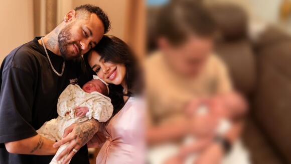 Neymar publica foto inédita de Davi com Mavie e celebra os primeiros 2 meses de vida da filha: 'Nosso pacotinho'
