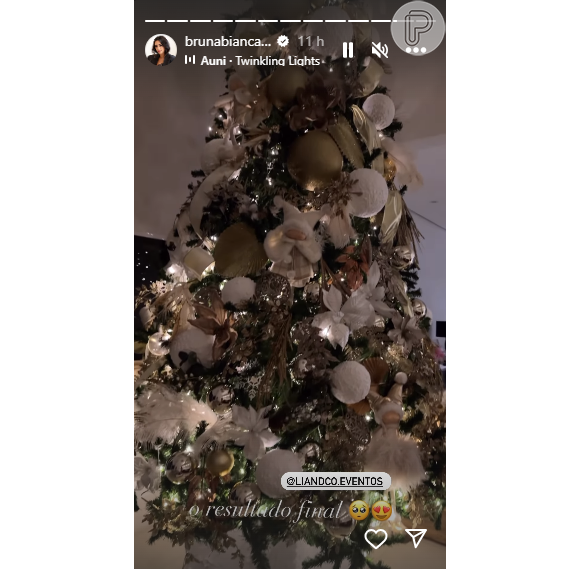 Bruna Biancardi mostra detalhes luxuosos da sua árvore de natal de 2023