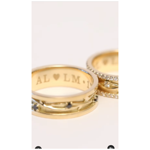 Alianças de Larissa Manoela e André Luiz Frambach têm escrito AL coração LM 17