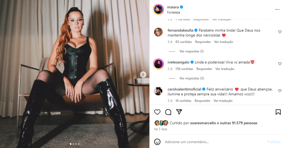 Maiara usa look sexy e ganha elogios de Ivete Sangalo e fãs: 'Linda'