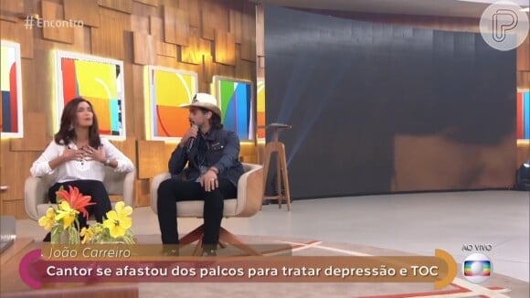 Cantor sertanejo João Carreiro lembrou diagnóstico de depressão e TOC ao 'Encontro com Fátima Bernardes'