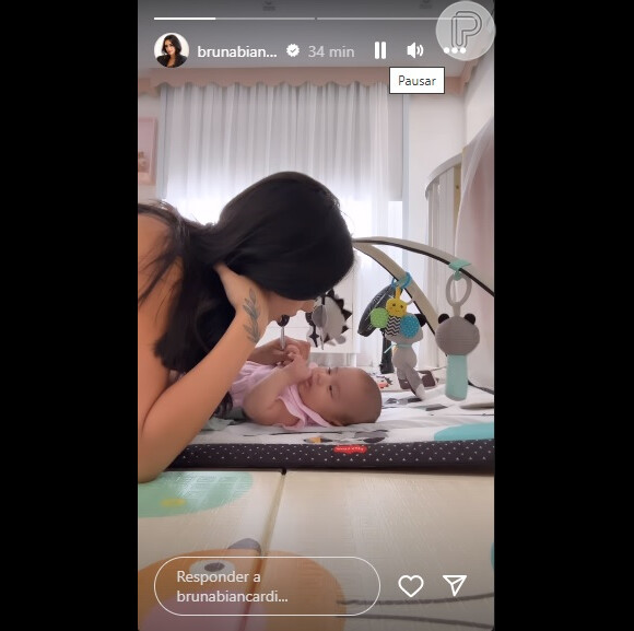 Bruna Biancardi compartilhou um vídeo conversando com Mavie