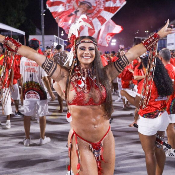 Viviane Araújo comandou o ensaio do Salgueiro neste domingo, 21 de janeiro de 2024