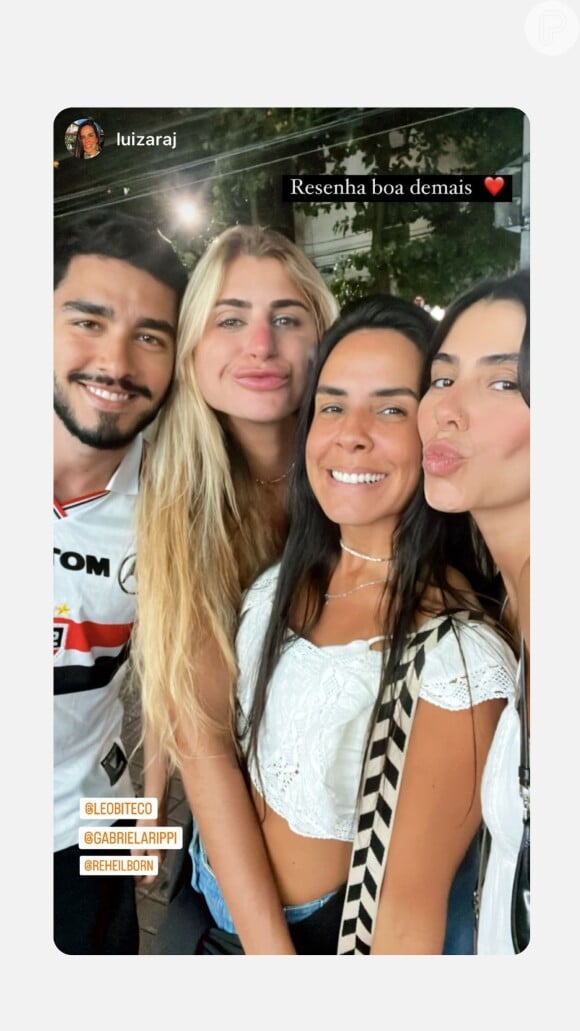 Renata Heilborn e Leo Bittencourt apareceram juntos em outra foto repostada no perfil da jornalista