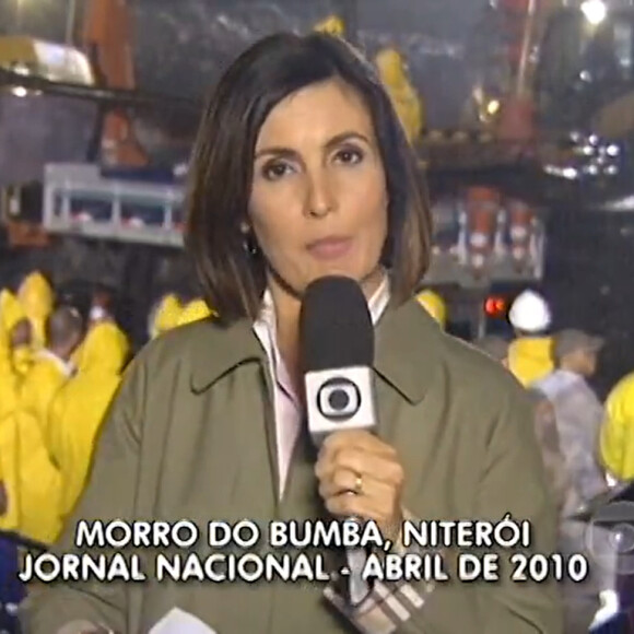 Fátima Bernardes cobriu ao vivo a tragédia do Morro do Bumba, em 2010
