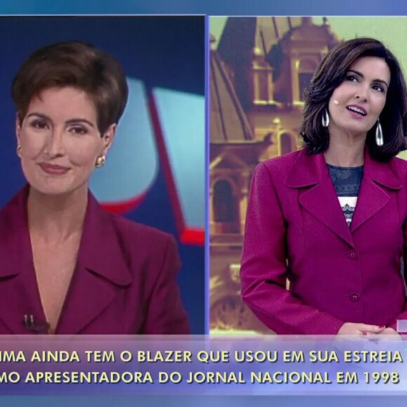 Fátima Bernardes ainda tem o blazer que usou durante sua estreia no Jornal Nacional