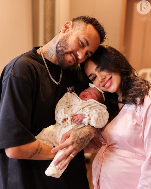 Bruna Biancardi e Neymar elevam são pais de Mavie, de apenas 5 meses, que encanta a internet