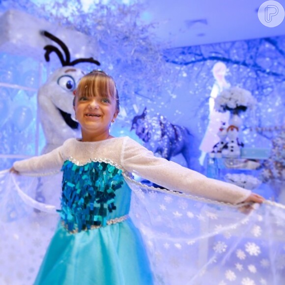 Rafaella Justus aos 5 anos, em 2014: a pequena escolheu Frozen como tema da festa de aniversário