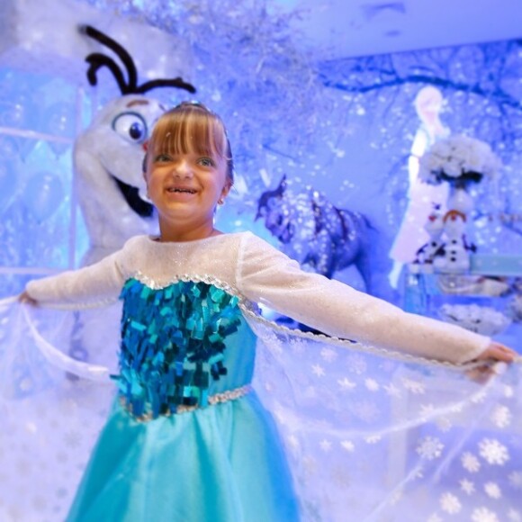 Rafaella Justus aos 5 anos, em 2014: a pequena escolheu Frozen como tema da festa de aniversário
