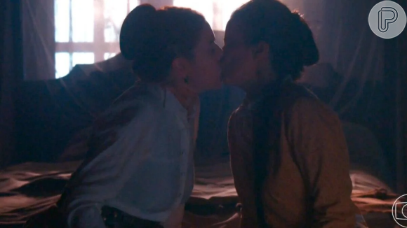 Dani Barros e Maria Clara Gueiros protagonizam 1º beijo lésbico de "Nos Tempos do Imperador"