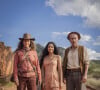 Zefa Leonel (Andrea Beltrão), Tico Leonel (Alexandre Nero) e Quinota (Larissa Bocchino) são uma família simples do nordeste na novela No Rancho Fundo
