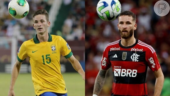 Léo Pereira em 2013 e 2024: jogador de futebol teve seus segredos revelados