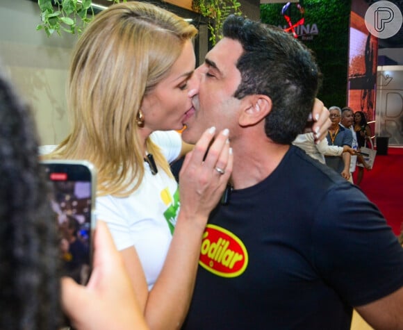 Hoje namorados, Ana Hickmann e Edu Guedes trabalharam juntos na Record no 'Tudo a Ver' e no 'Hoje em Dia'